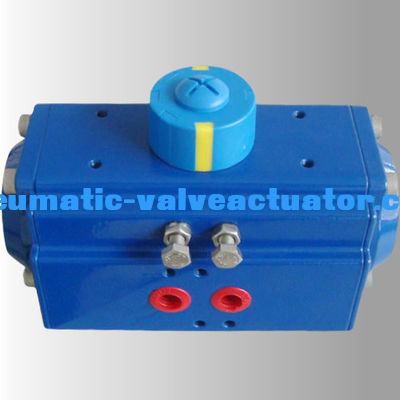 Actuador neumático de rack y piñón con actuador azul revestido con PTFE
